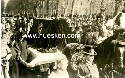 PHOTO-POSTKARTE Beisetzung der Kaiserin Auguste Victoria