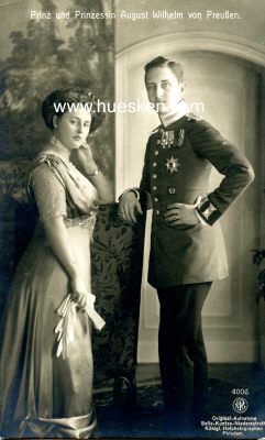 PHOTO-POSTKARTE Prinz und Prinzessin August Wilhelm von...