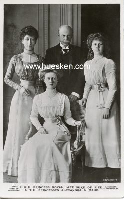 PHOTO-POSTKARTE H.R.H. Princess Royal, Late Duke of Fife...