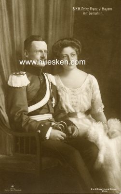 PHOTO-POSTKARTE S.K.H. Prinz Franz v. Bayern mit Gemahlin