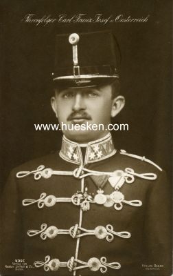 PHOTO-POSTKARTE Thronfolger Carl Franz Josef v....