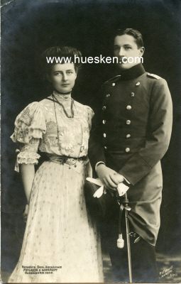 PHOTO-POSTKARTE Prinz Eitel Friedrich und seine Braut...