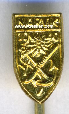NARVIKSCHILD GOLD 1940. Miniatur 9mm an Nadel.