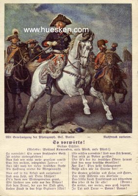 FARB-POSTKARTE Friedrich der Große in der Schlacht...
