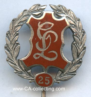 GEWERKSCHAFT LEDER (GL) Silberne Ehrennadel 1. Form 1949...