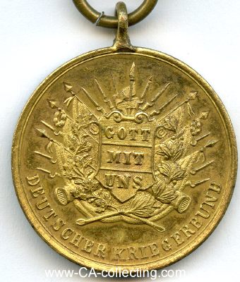 Photo 2 : DEUTSCHER KRIEGERBUND. Medaille um 1880. Kopf Kaiser...