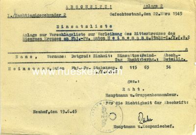 Foto 2 : RAHT, Gerhard. Hauptmann der Luftwaffe, Nachtjagdflieger...