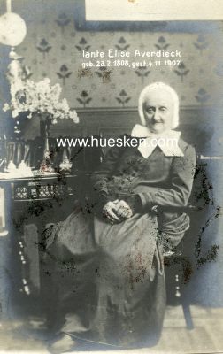 PHOTO-POSTKARTE 'Tante Elise Averdieck, geb. 20.2.1808,...