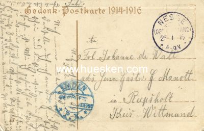 Photo 2 : FARB-POSTKARTE 'Durch Kampf zum Sieg!', 1916 gelaufen,...
