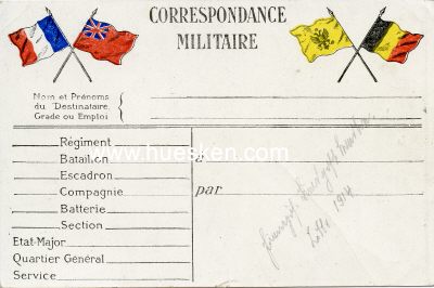KORRESPONDENZ-POSTKARTE 'Correspondance Militaire'.