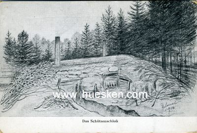 POSTKARTE RETHEL 'Das Schützenschloß'. 1918 in...