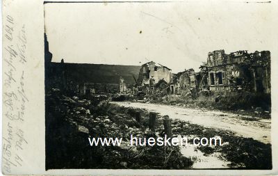 PHOTO Zerstörte Ortschaft. 1917 als Feldpost...
