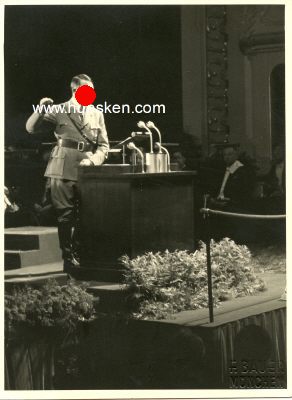 BAUER-PHOTO 11x8cm vom Reichsparteitag 1936: Adolf Hitler...