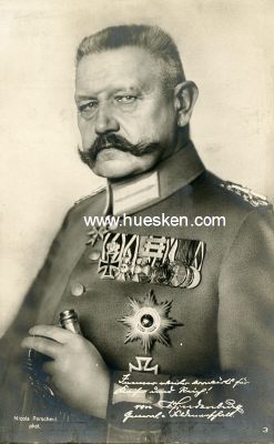PHOTO-POSTKARTE Generalfeldmarschall von Hindenburg....