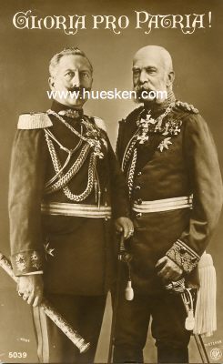 PHOTO-POSTKARTE 'Gloria pro Patria!' Kaiser Wilhelm II....