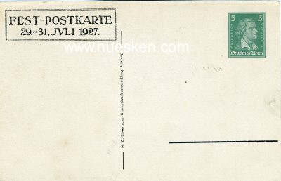 Photo 2 : GANZSACHE-POSTKARTE 1927 Festkarte anläßlich...