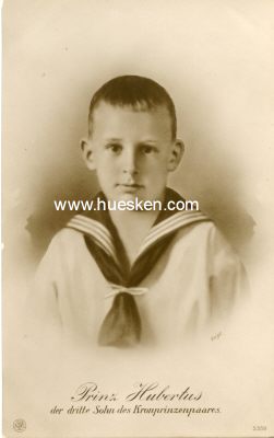 PHOTO-POSTKARTE Prinz Hubertus der dritte Sohn des...