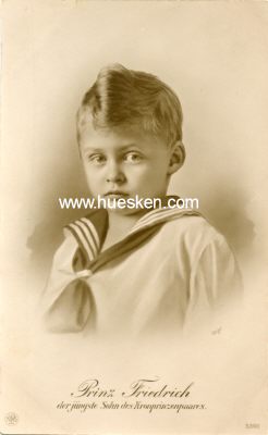 PHOTO-POSTKARTE Prinz Friedrich der jüngste Sohn des...