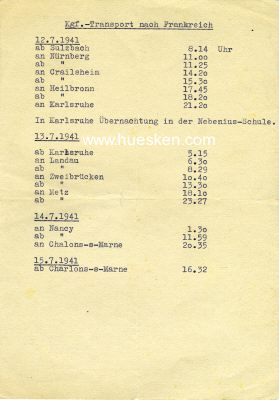 Photo 2 : SONDERAUSWEIS D ausgestellt 11. VII. 1941 für den...
