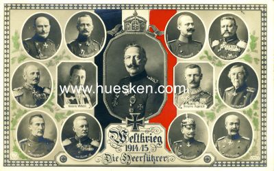 PHOTO-POSTKARTE 'Weltkrieg 1914/15 - Die Heerführer'