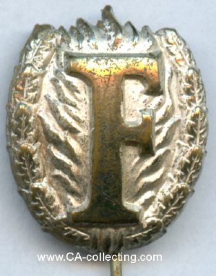 FEUERWEHR-EHRENNADEL IN SILBER. Bronze versilbert. 21mm.