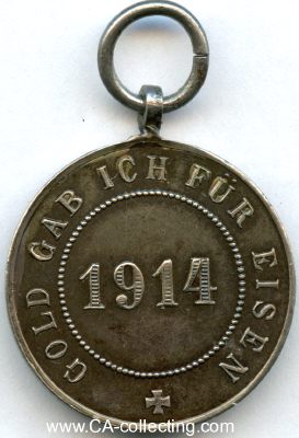 Photo 2 : MEDAILLE 'Gold gab ich für Eisen 1914' des...