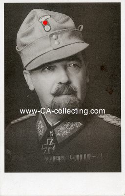 RINGEL, JULIUS. Photo-Postkarte als Generalmajor. Verlag...