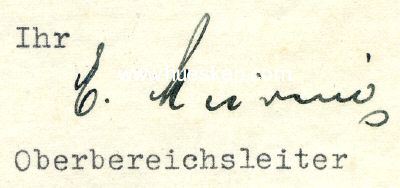 MEIRING, Ernst. NSDAP-Oberbereichsleiter,...