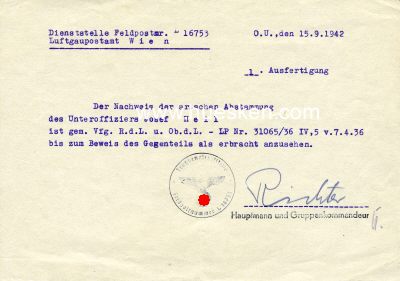 Photo 2 : RICHTER, Gerhard. Major der Luftwaffe im Lehrgeschwader 1...