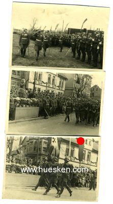 3 PHOTOS 6,5x9,5cm: Parade der Luftwaffe,...