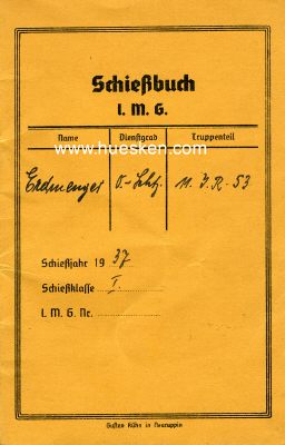 SCHIESSBUCH 1937 für l.M.G für den...