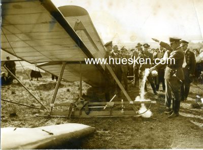 PRESSEPHOTO 18x23cm vom 7.10.1934 'Segelflugzeugtaufe in...