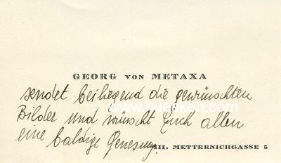 Foto 2 : METAXA, Georg von. Österreichischer Tennisspieler...