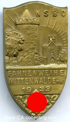 ABZEICHEN zur NSBO Fahnenweihe in Mittenwalde MK 1933....