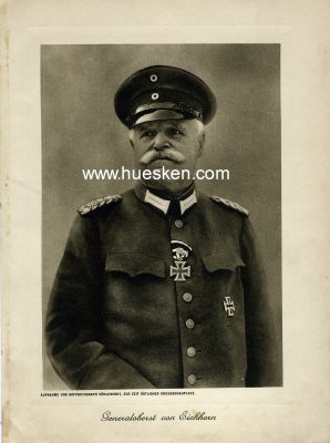 HERMANN VON EICHHORN. Porträtdruck 'Generaloberst...