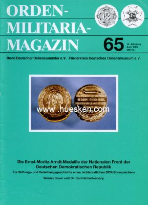 ORDEN-MILITARIA-MAGAZIN. Organ des Bundes Deutscher...