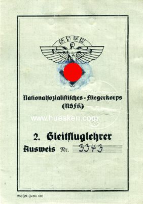 2. NSFK-GLEITFLUGLEHRER-AUSWEIS NR. 3343 ausgestellt...