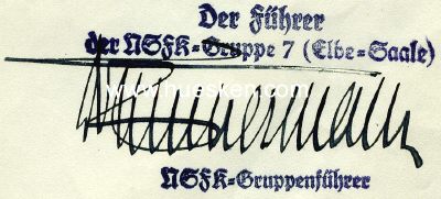 ZIMMERMANN, Dr. Otto. NSFK-Gruppenführer, 1939-1940...