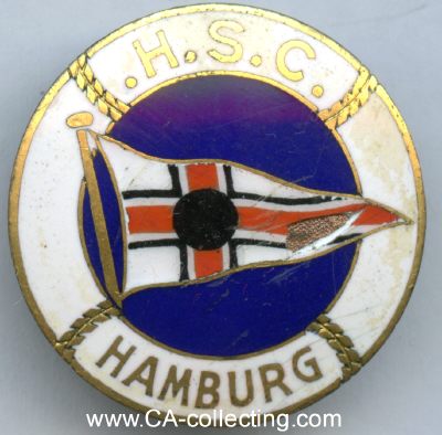 HAMBURGER SEGEL-CLUB. Emailliertes Clubabzeichen um 1935...