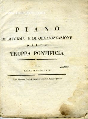 PIANO DI RIFORMA, E DI ORGANIZZAZIONE DELLA TRUPPA...