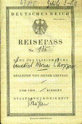 Foto 3 : REISEPASS DEUTSCHES REICH ausgestellt Ratzeburg 1928, mit...