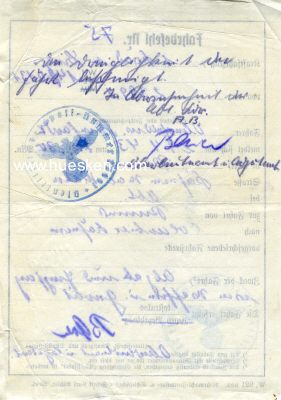 Photo 2 : WH-FAHRBEFEHL NR.75 für ein Krad mit Beiwagen 1943
