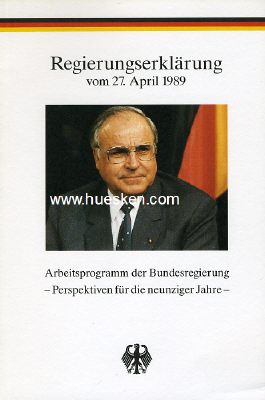 REGIERUNGSERKLÄRUNG VOM 27. APRIL 1989....