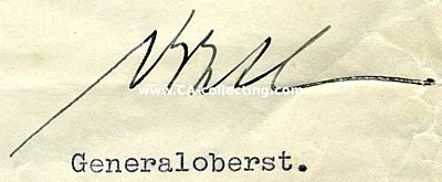 DIETL, Eduard. Generaloberst des Heeres, Oberbefehlshaber...
