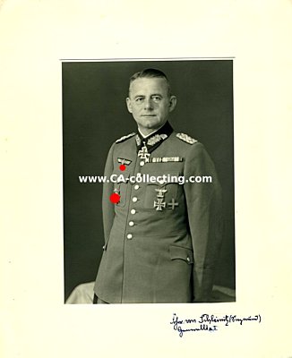 SCHLEINITZ, Siegmund Freiherr von. Generalleutnant des...