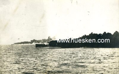 PHOTO 9x14cm: Kriegsschiffe beim Einnebeln