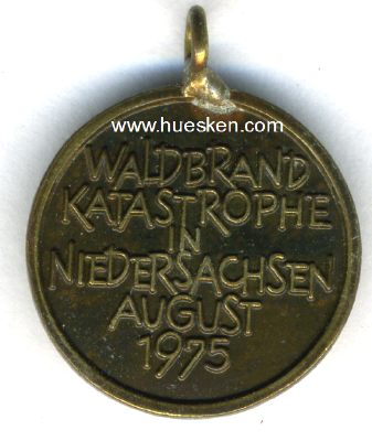 WALDBRAND-KATASTROPHEN-MEDAILLE 1975. Miniatur 16mm...