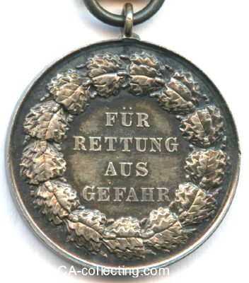 Foto 2 : RETTUNGSMEDAILLE DER REPUBLIK PREUSSEN 1925. Silber. 25mm...