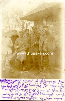 PHOTO 9x14cm: Feldgraue Soldaten. 1916 als Feldpost der...