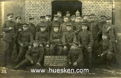 PHOTO 14x9cm: Feldgraue Soldaten im Lockstedter Lager...
